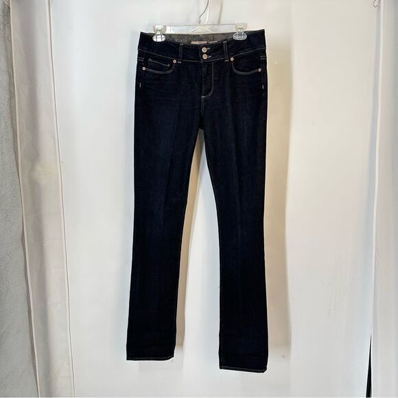 Paige Size 30 Hidden Hills Like New Bootcut, Dark Wash Mid-Rise, Stretch Jeans - Picture 1 of 13